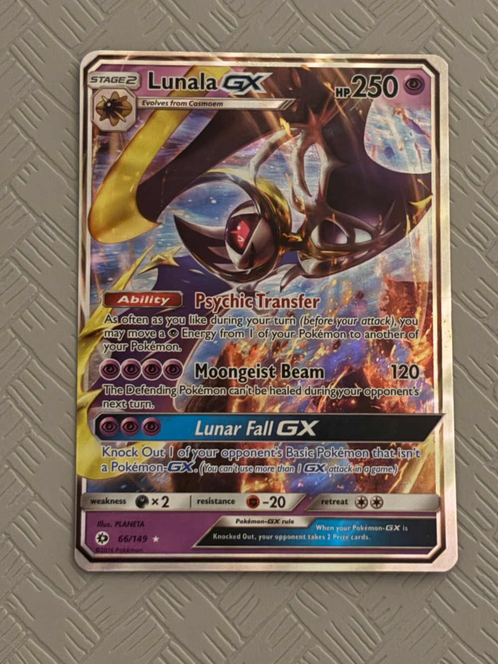 Lunala GX 66/149 Holo Rare Pokémon Burning Shadows Sun & Moon NM